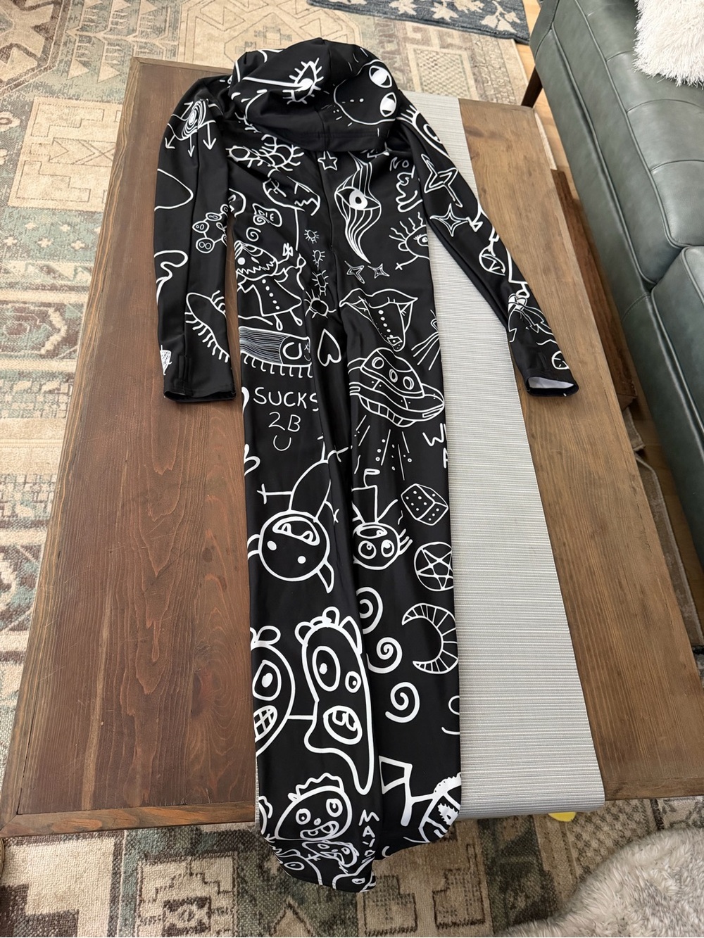 Badinka Black & White Graphic Jumpsuit